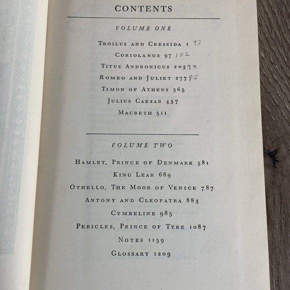 The Comedies And Tragedies (Vol 1 & 2) Set 1944 Hardcover William Shakespeare - Picture 11 of 16